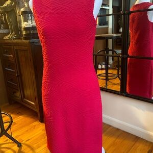 Calvin Klein Vibrant Red Midi Dress